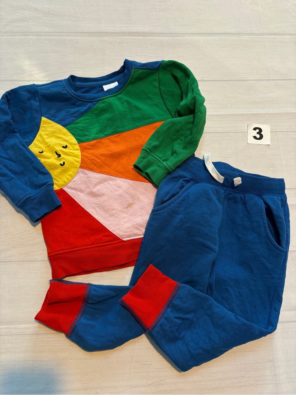 Hanna Andersson Blue Multicolor Sun jogger Set
